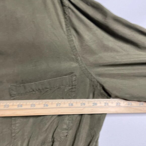 Social Standard By Sanctuary Womens Olive Tencel Safari Utility Jacket Size XL - Picture 6 of 9